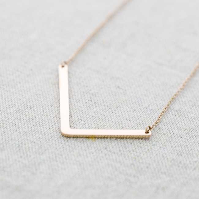 BIG INITIAL LETTER L STEEL NECKLACE