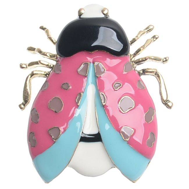 METAL ENAMEL INSECT BROOCH