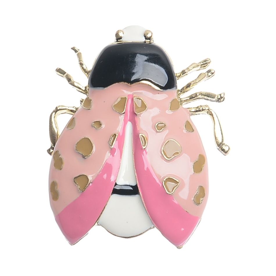 METAL ENAMEL INSECT BROOCH