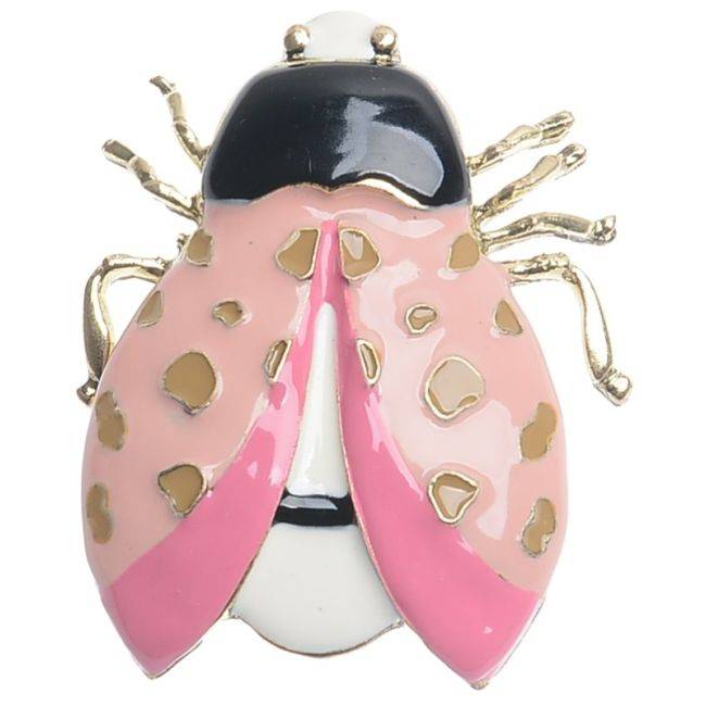 METAL ENAMEL INSECT BROOCH