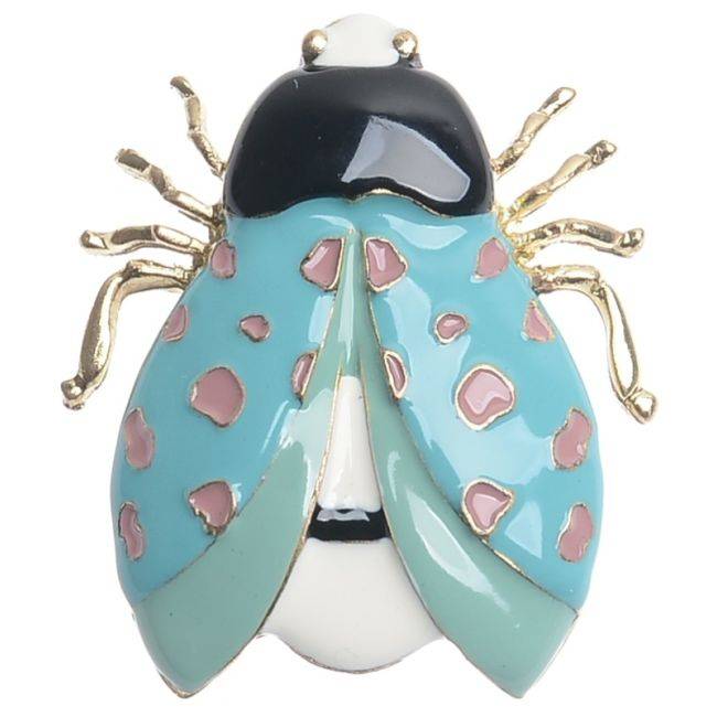 METAL ENAMEL INSECT BROOCH