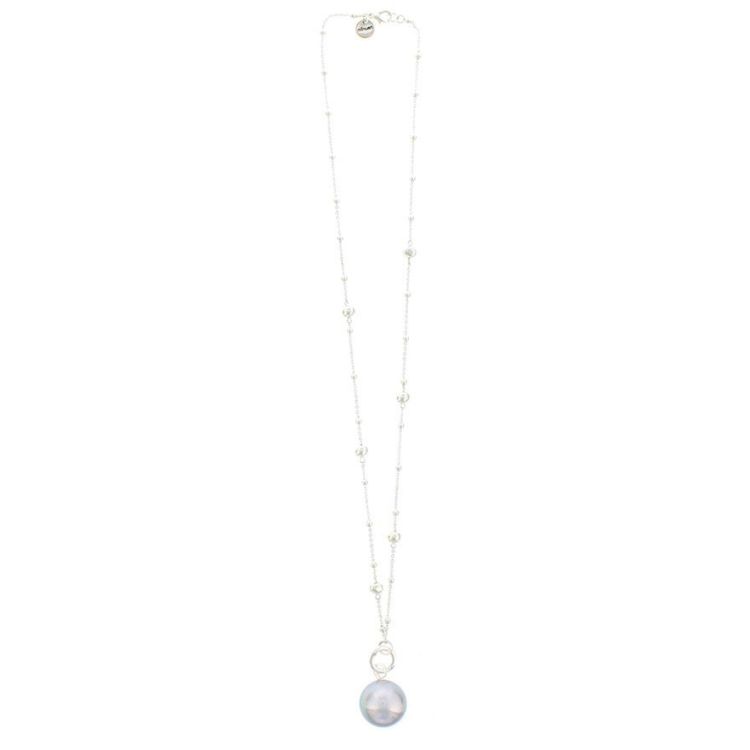 LONG PENDANT NECKLACE METAL BALL