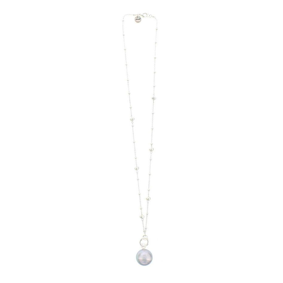LONG PENDANT NECKLACE METAL BALL