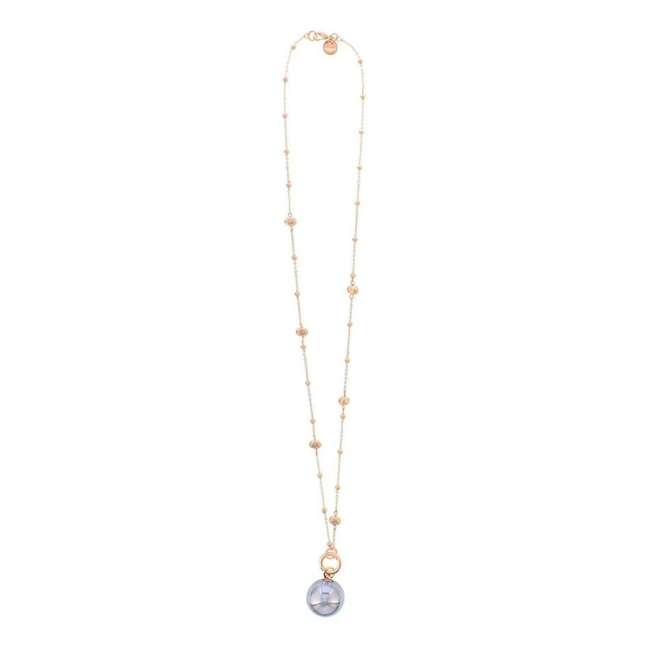 LONG PENDANT NECKLACE METAL BALL