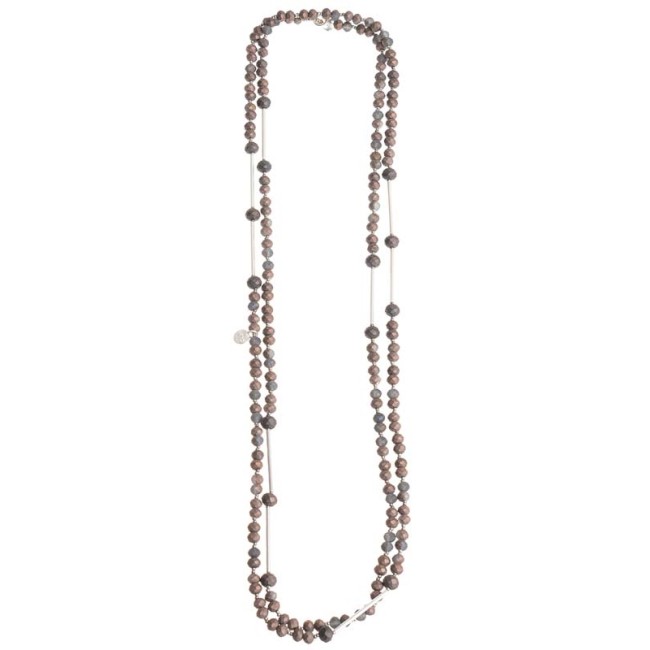LONG NECKLACE METAL BEADS...