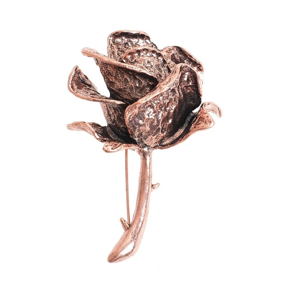 METAL FLOWER BROOCH