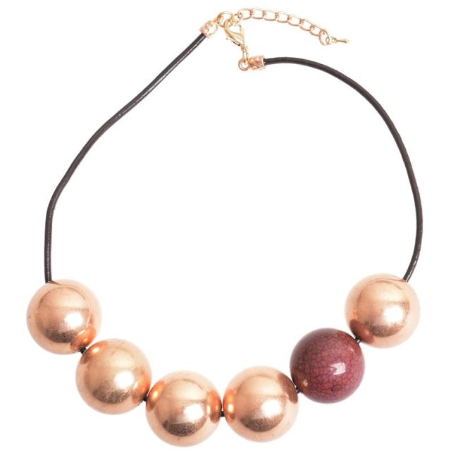 BALL BEADS SHORT NECKLACE