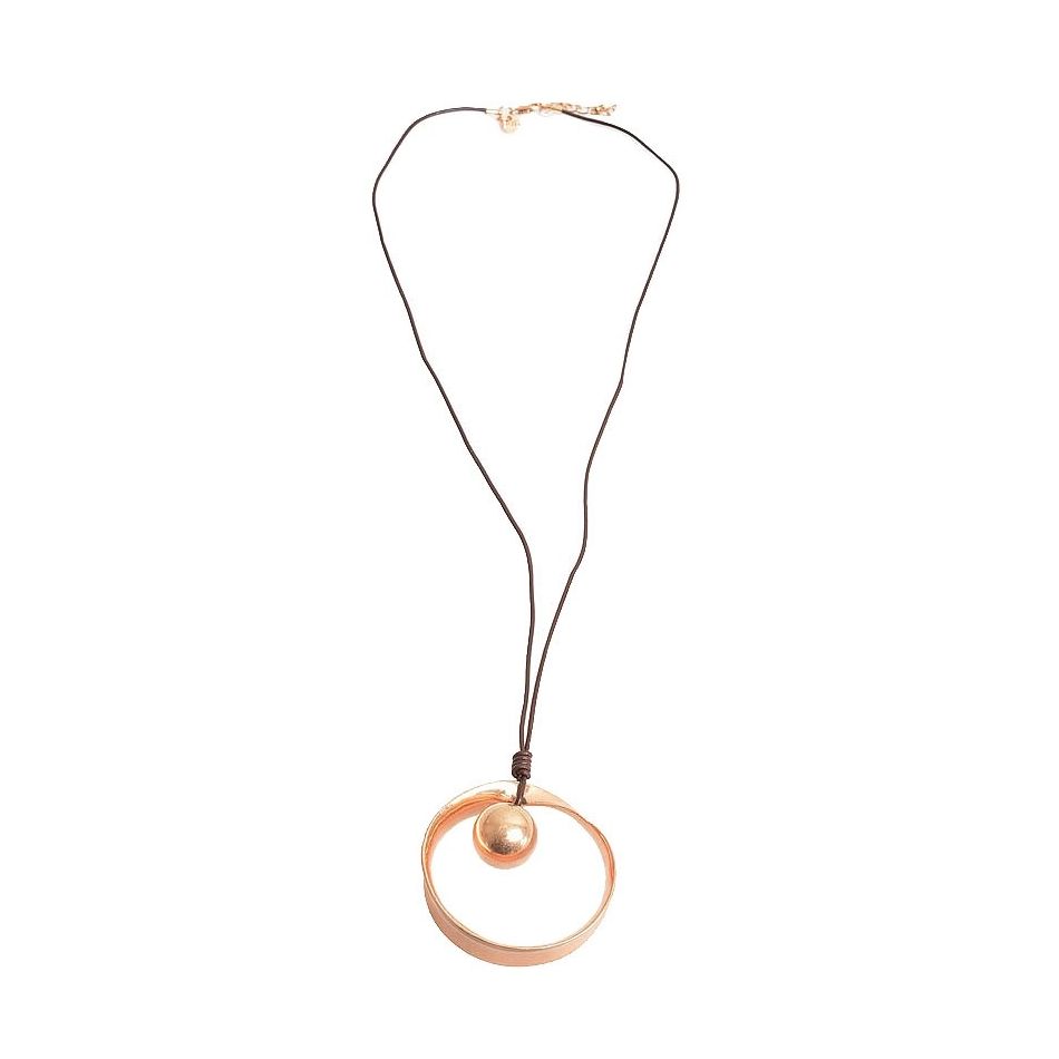 LONG PENDANT NECKLACE METAL BALL