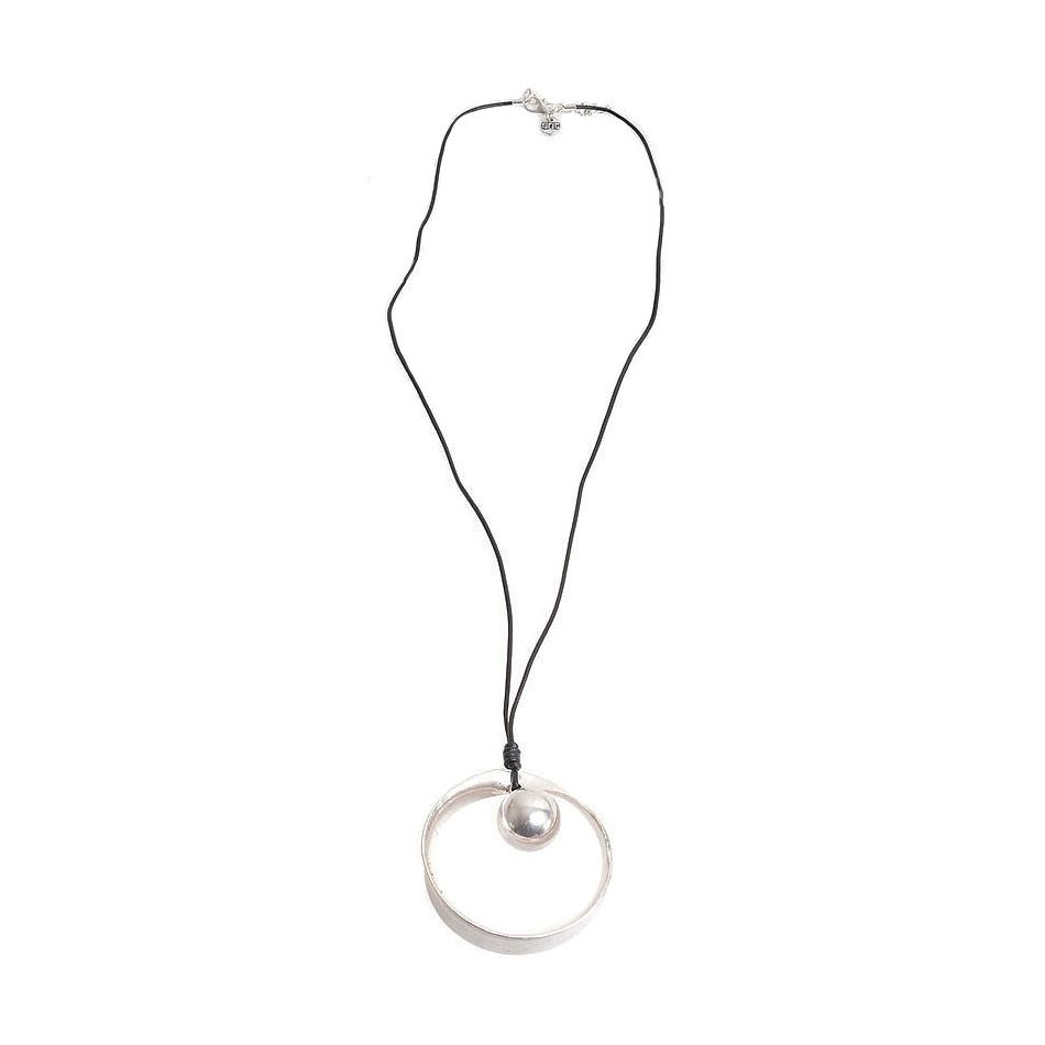 LONG PENDANT NECKLACE METAL BALL