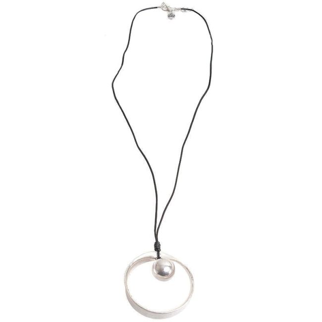 LONG PENDANT NECKLACE METAL BALL