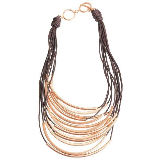 METAL TUBES SHORT NECKLACE