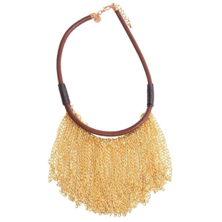 CHAIN FRINGE SHORT NECKLACE 2
