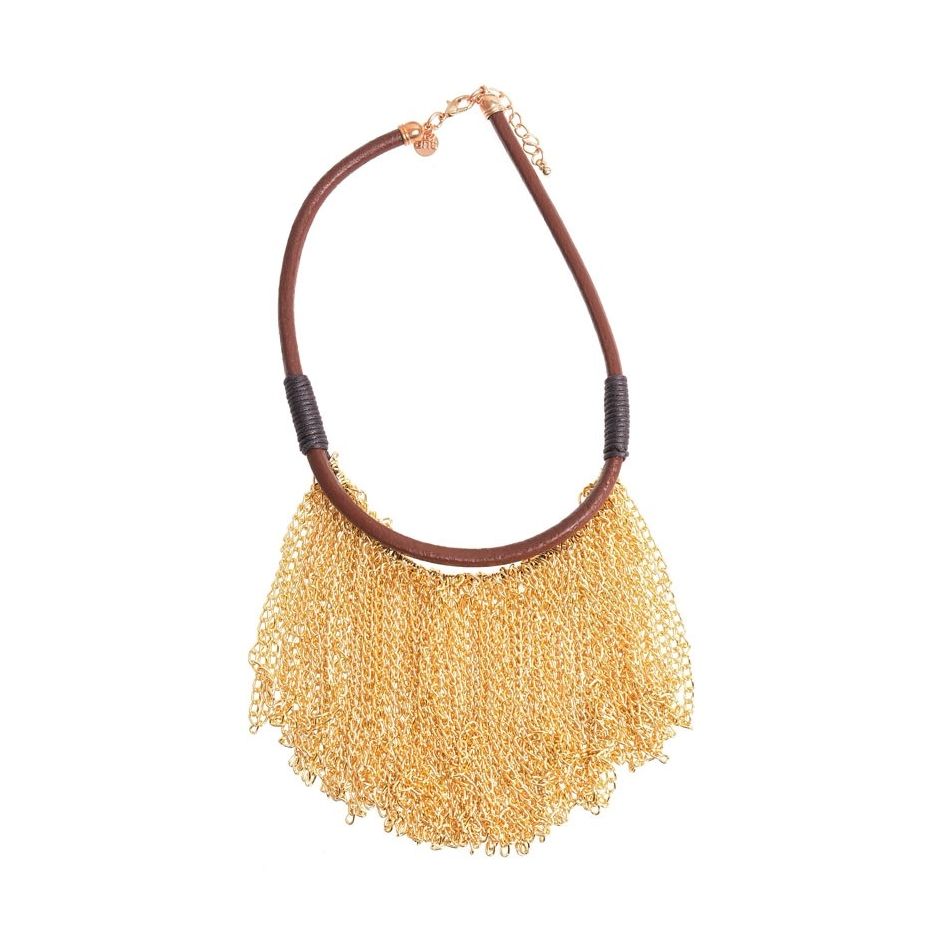 CHAIN FRINGE SHORT NECKLACE