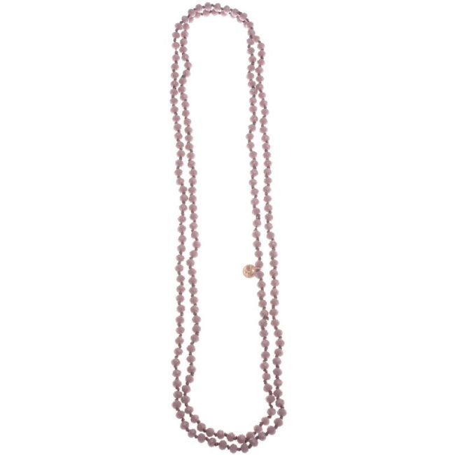 LONG NECKLACE WITH FACETED CRYSTALS 1.5M*6MM