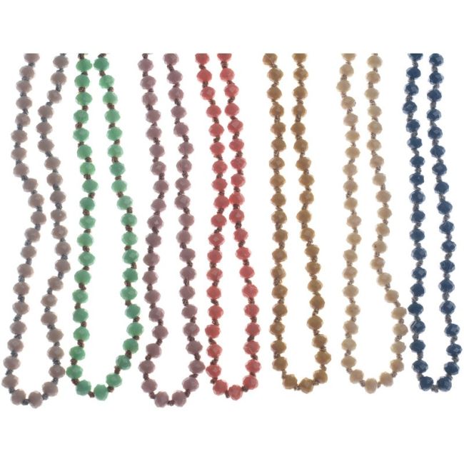 COLLAR LARGO CRISTALES FACETADOS 1.5M*6MM