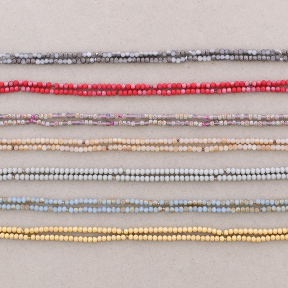 LONG NECKLACE WITH FACET BEADS1.5M*4MM
