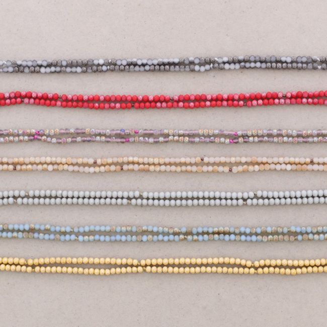 LONG NECKLACE WITH FACET BEADS1.5M*4MM