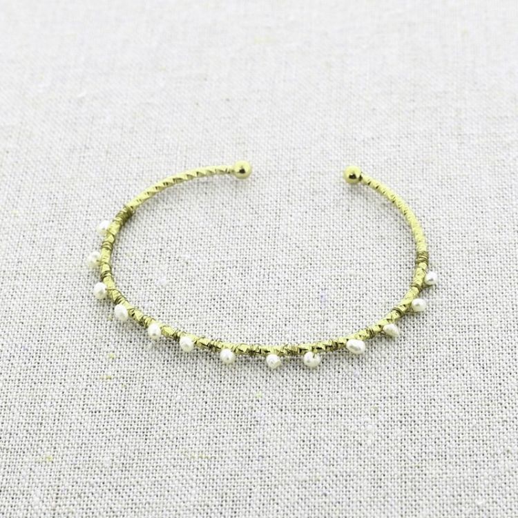 PULSERA ACERO AJUSTABLE PERLAS CULTIVADAS
