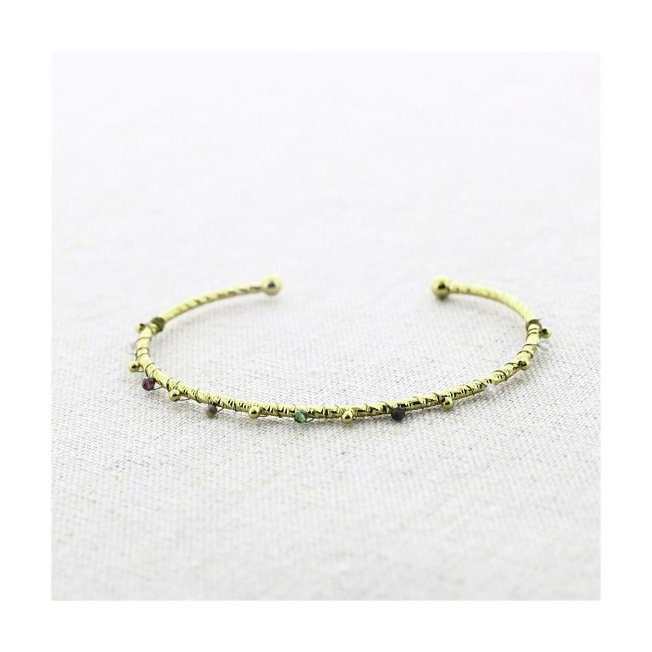 PULSERA ACERO PIEDRAS