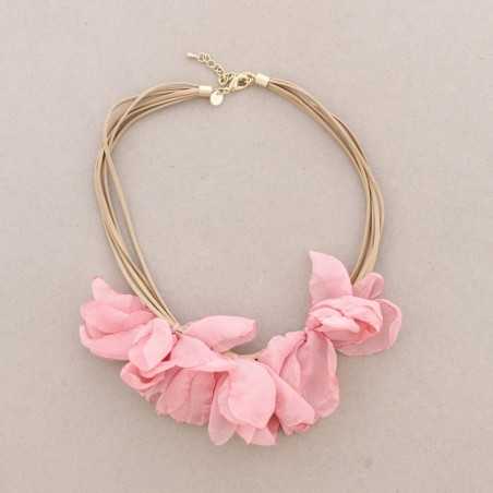 THREE FLOWERS SHORT NECKLACE