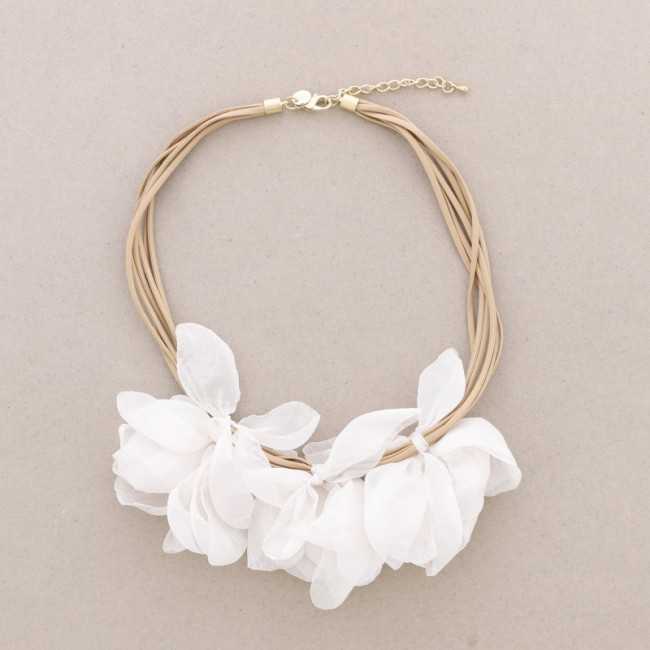 THREE FLOWERS SHORT NECKLACE