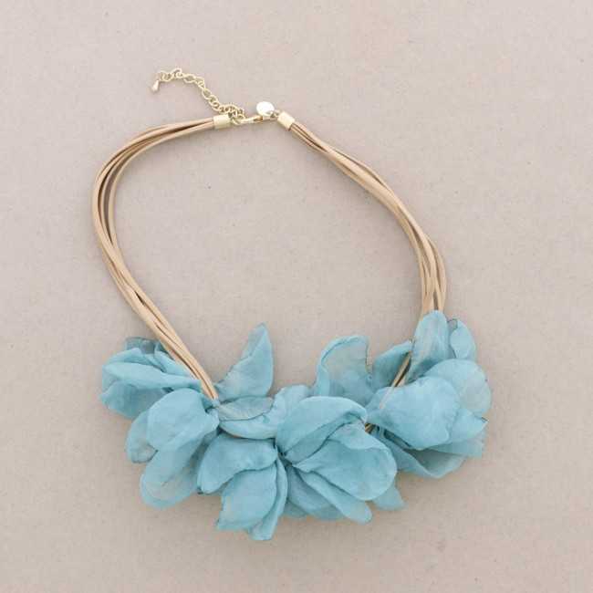 THREE FLOWERS SHORT NECKLACE