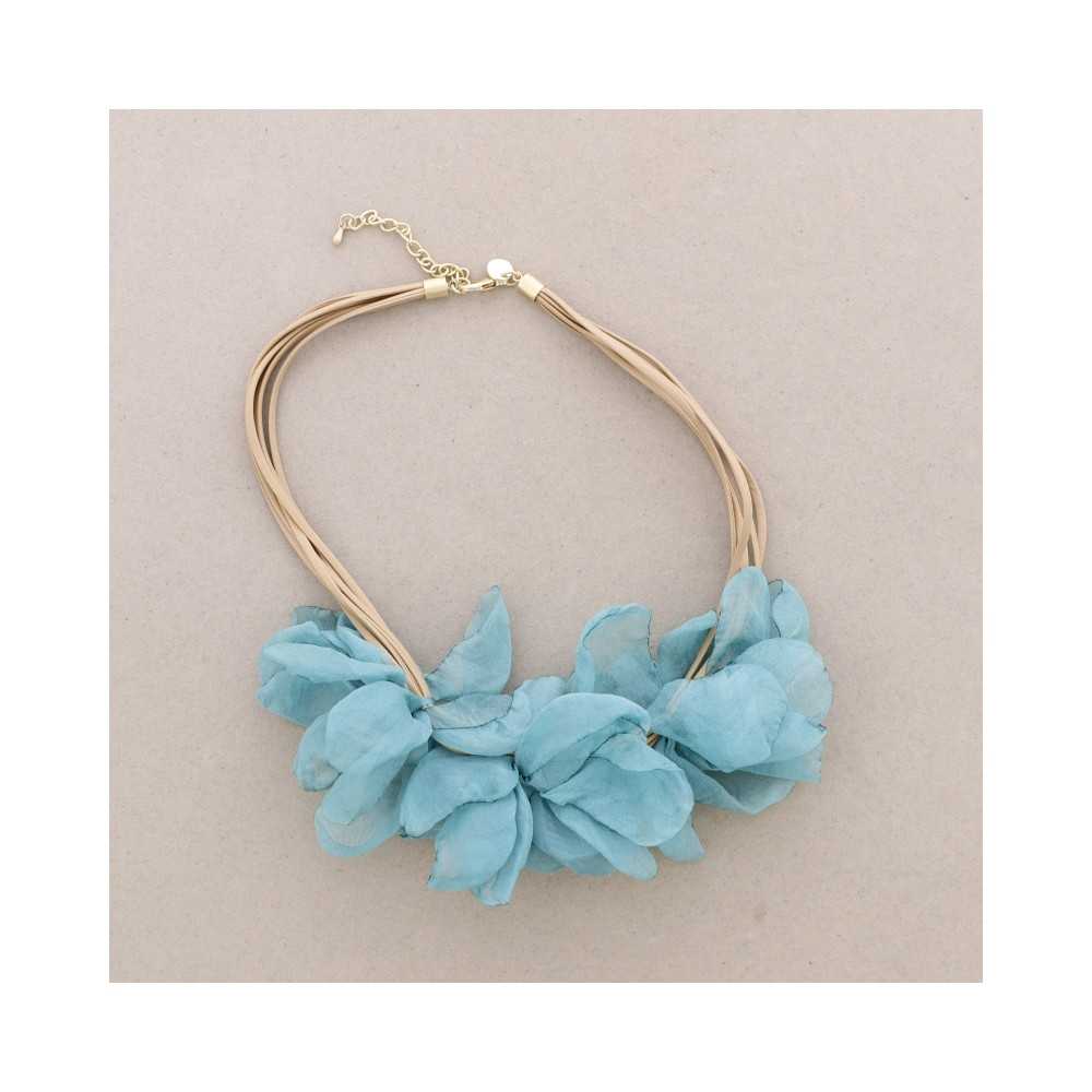 THREE FLOWERS SHORT NECKLACE