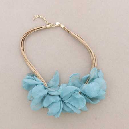 THREE FLOWERS SHORT NECKLACE