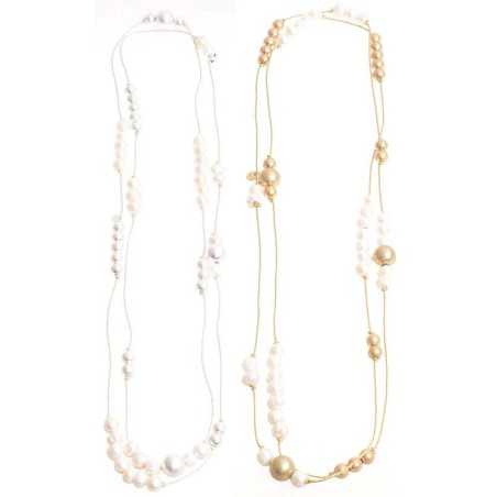 LONG NECKLACE 180CM CULTURED PEARLS BALLS