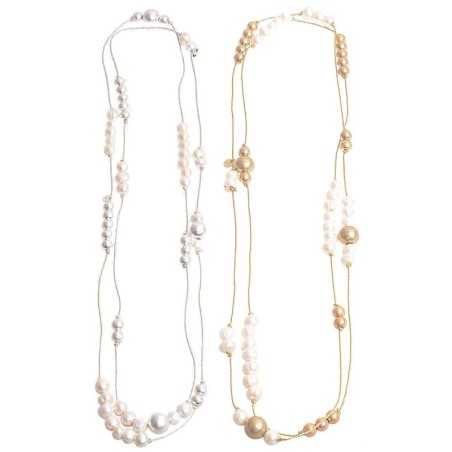 LONG NECKLACE 180CM CULTURED PEARLS BALLS