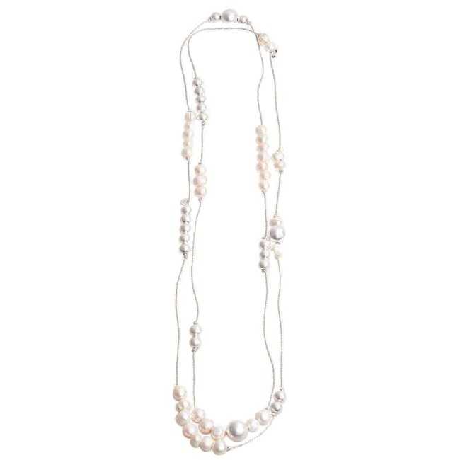 LONG NECKLACE 180CM CULTURED PEARLS BALLS