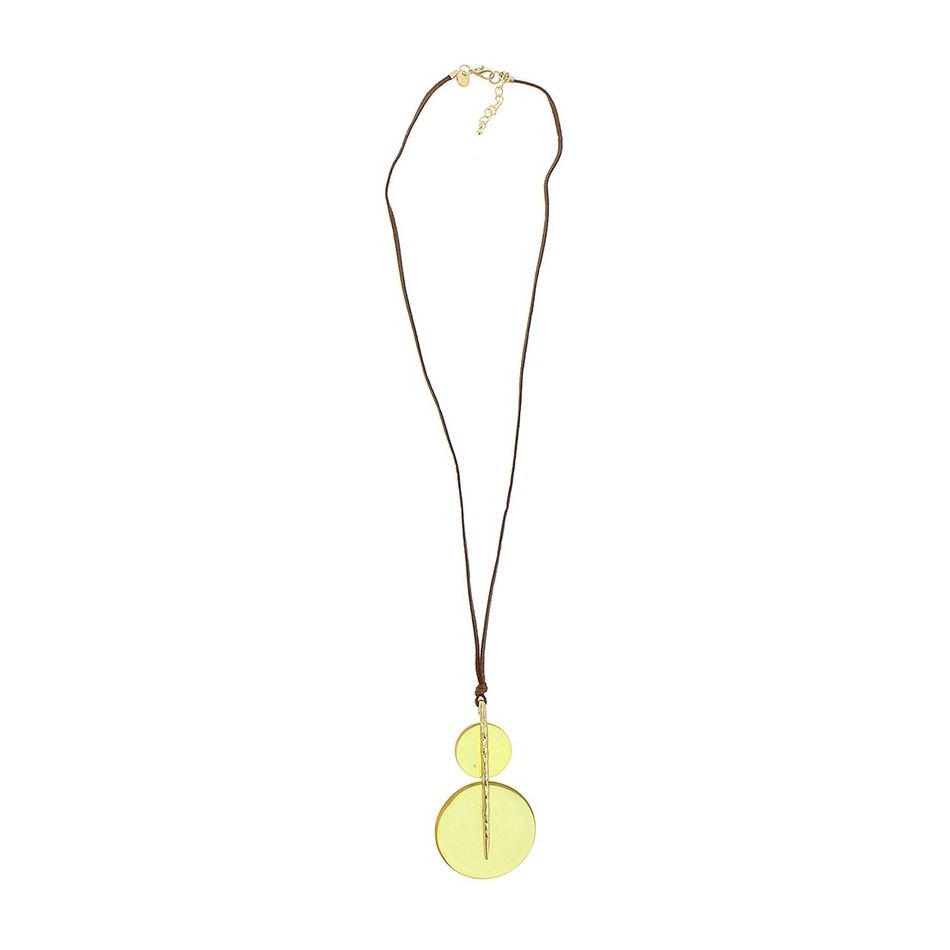 COLLAR LARGO COLGANTE RESINA METAL