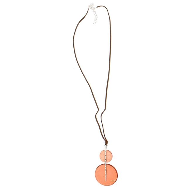 COLLAR LARGO COLGANTE RESINA METAL