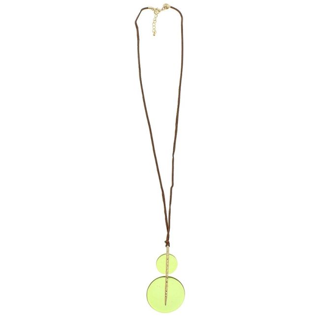 COLLAR LARGO COLGANTE RESINA METAL