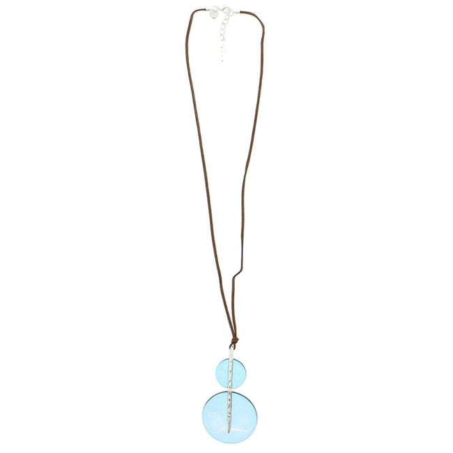COLLAR LARGO COLGANTE RESINA METAL