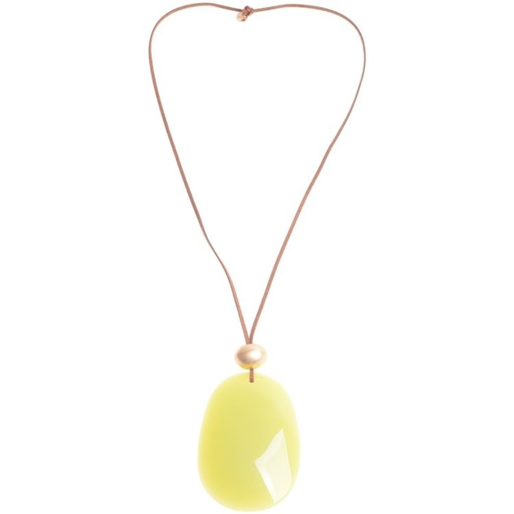 LONG RESIN PENDANT NECKLACE