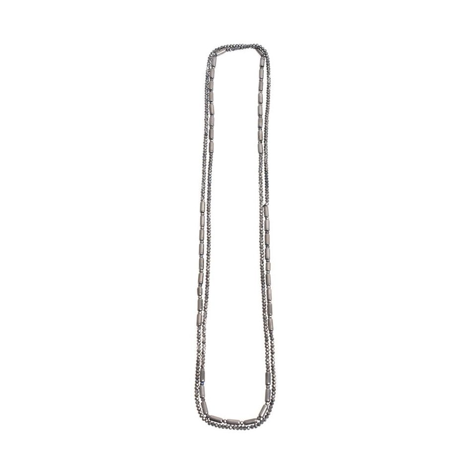LONG NECKLACE WITH FACETED BEADS