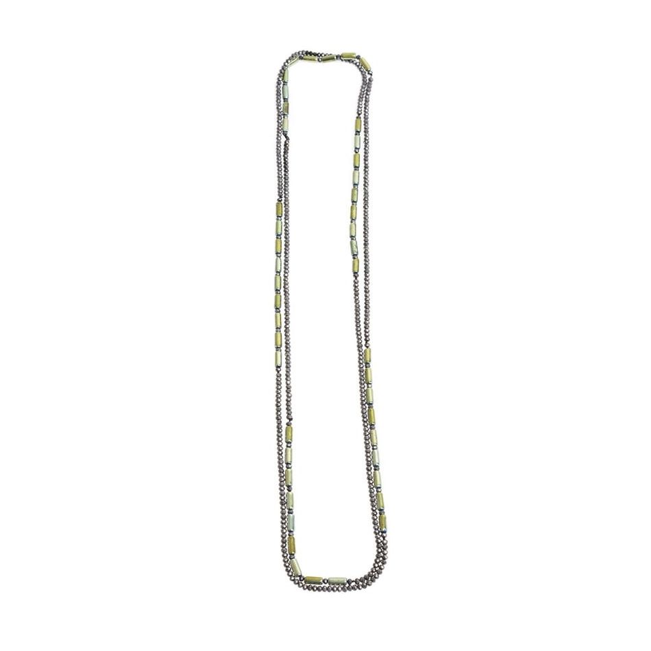 LONG NECKLACE WITH FACETED BEADS