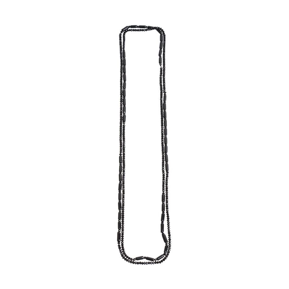 LONG NECKLACE WITH FACETED BEADS