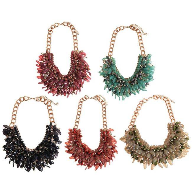 MIX BEADS SHORT NECKLACE