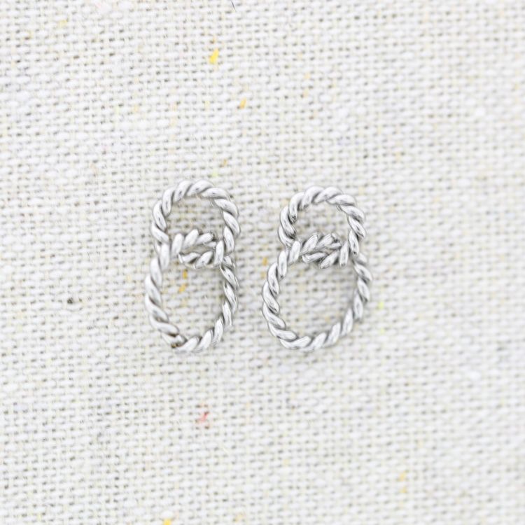 DOUBLE RING STEEL EARRINGS