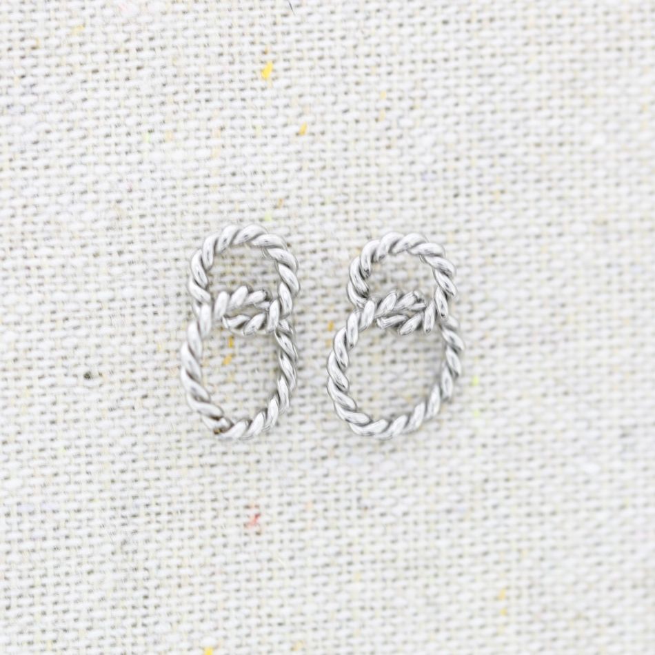 PENDIENTES ACERO DOBLE ANILLA