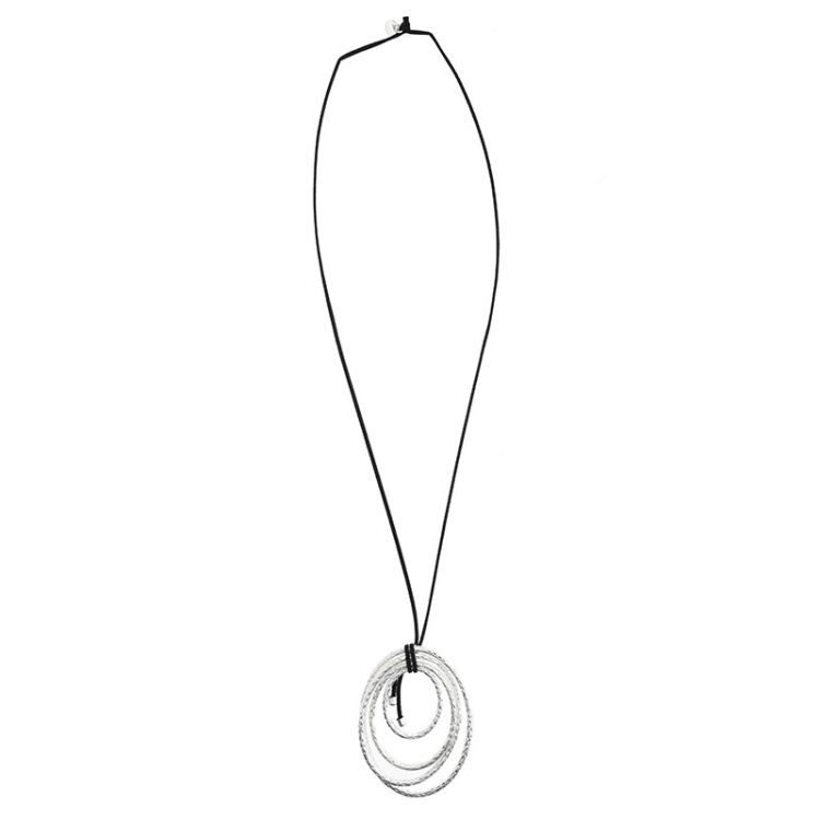 COLLAR LARGO COLGANTE ANILLAS METAL