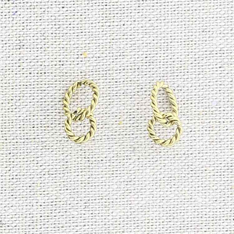 PENDIENTES ACERO DOBLE ANILLA 2