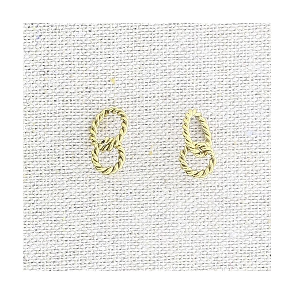 DOUBLE RING STEEL EARRINGS