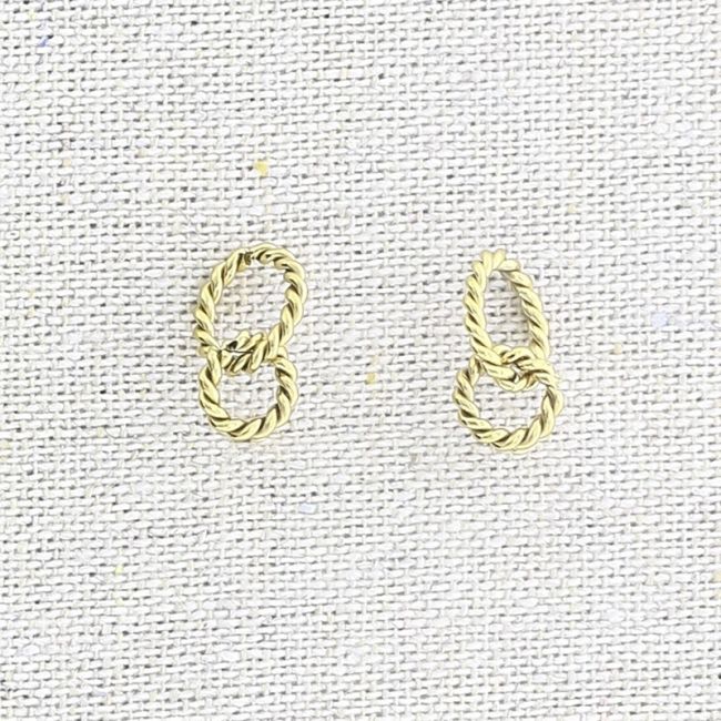 PENDIENTES ACERO DOBLE ANILLA