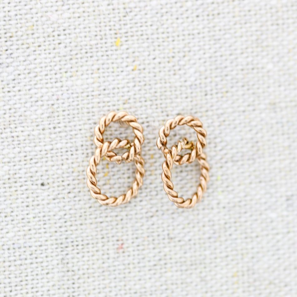 DOUBLE RING STEEL EARRINGS