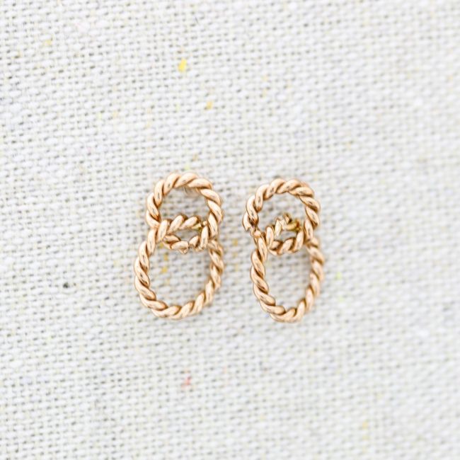 DOUBLE RING STEEL EARRINGS