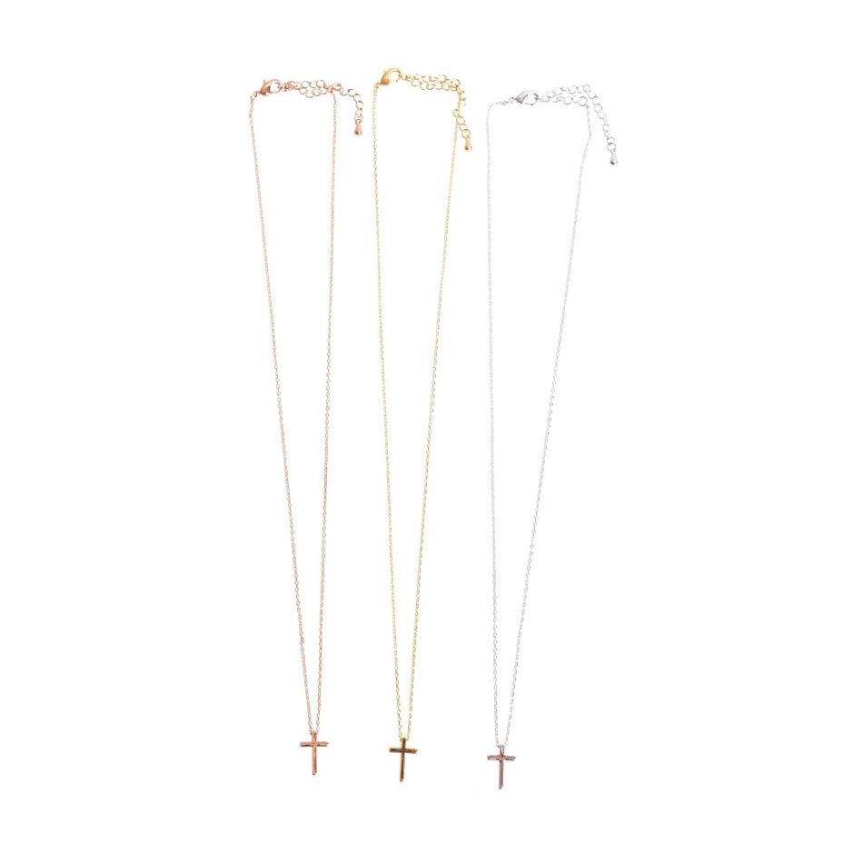 METAL CROSS SHORT NECKLACE