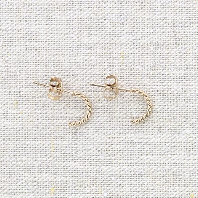 STEEL HOOP EARRINGS 0.5 CM